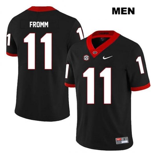 Men's Georgia Bulldogs NCAA #11 Jake Fromm Nike Stitched Black Legend Authentic College Football Jersey XRY7854IY